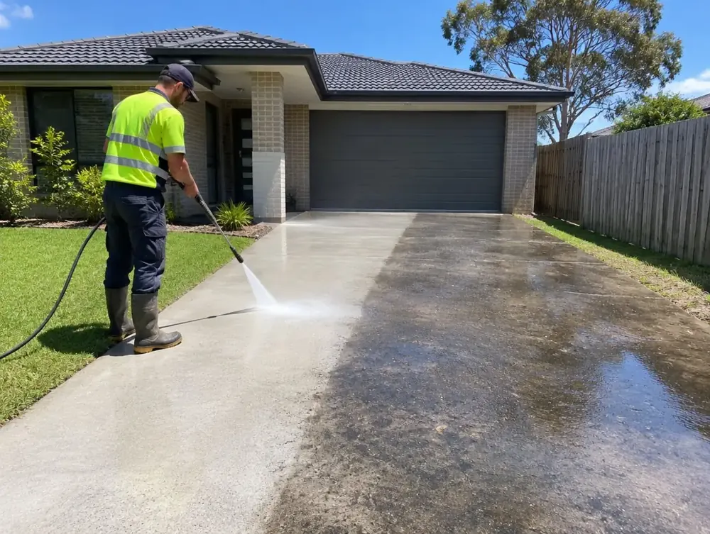 Driveway pressure cleaning in Ipswich